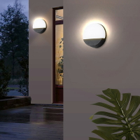 大門燈戶外led簡約現代墻壁燈防水壁燈高亮圍墻庭院門廳燈