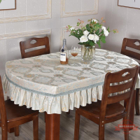 歐式高檔茶幾套罩長橢圓形桌布小方凳套桌套罩凳長方形家用布藝套