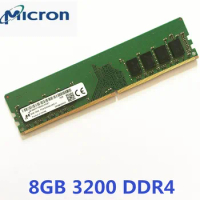 Micron DDR4 UDIMM RAM 8GB 3200MHz Desktop Memory 288pin DDR4 8GB 1RX8 PC4-3200AA-UA2-11