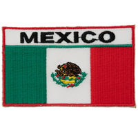 墨西哥 熨斗徽章 熱燙臂章 Flag Patch胸章 熨燙補丁 布藝布標 熨斗胸章 背膠繡片貼 帶團