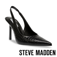 STEVE MADDEN-SOIREE 壓紋前包繞踝跟鞋-黑色