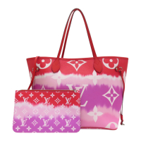 【二手名牌BRAND OFF】LOUIS VUITTON LV 路易威登 紅色 原花 帆布 Escale Neverfull MM 肩背包 托特包 M45127