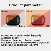 Case for AirPods Pro Leather airpod Cover Luxyry Bumper Eapods Accessories Earphone Protector for Apple AirPods Pro Cases