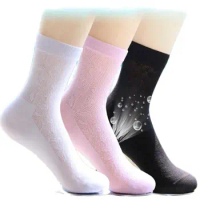 Socks Knee-high Thin Summer Female 100% Ultra-thin Cotton Socks Women's Mesh Breathable Solid Color Comfortable For Girl under
