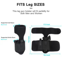Concealed Carry Ankle Gun Holster for Glock 43, 42, 33, 30, 27, 26 S&amp;W M&amp;P Shield 9mm, Bodyguard .380, Ruger LCP, LC9, Sig Sauer