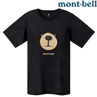 Mont-Bell  Wickron 女款 排汗衣/圓領短袖MONTA BEAR FACE 熊臉1114789 BK 黑色