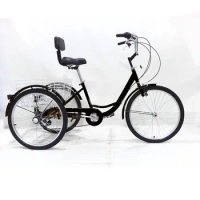 24-inch 7-speed Human Tricycle For The Elderly Leisure Outing Pedal Tricycle