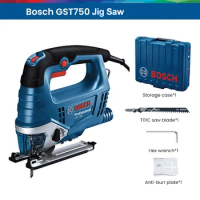 Bosch Professional GST750 Jig Saw Powerful Motor 520W 45 Adjustable Oblique Cutting Angle Multi-Function Woodworking Power Tools