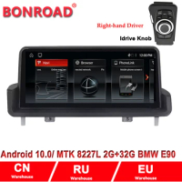 Bonroad 10.25" Android 10.0 Car Radio GPS For BMW E90 E91 E92 E93 2005-2012system support SWC idrive