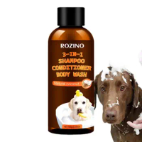 Dog Wash 3-in-1 Coconut Shampoo And Conditioner Plant-Based Organic Tearless Moisturizer Dog Shampoo