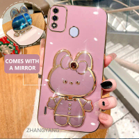 เคสโทรศัพท์, สำหรับ itel A48, เคสซิลิโคนชุบสังกะสี, เคสนิ่ม TPU, ที่ใส่กระต่ายน่ารัก, มีหลายสีให้เลื