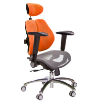 【GXG 吉加吉】高雙背網座 電腦椅 鋁腳/摺疊滑面扶手(TW-2804 LUA1J)