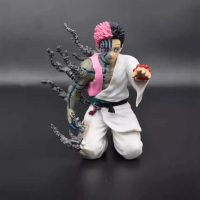 Demon Slayer: Kimetsu no Yaiba, รูปเซ็นรับคางคกสามตัวบนสิบสองปีศาจ, รูป Akaza คุกเข่า