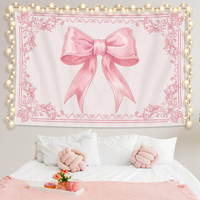 Pink tapestry decoration pink aesthetic bedroom wall art college tapestry decoration set cute room d