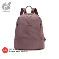 FOX 1260 Tas Ransel Wanita Backpack Wanita Remaja Tas Bahan Anti Air Dark Purple