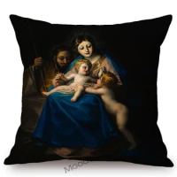 Francisco Goya Most Famous Art Painting Antique Christian Virgin Maria Sofa Throw Pillowcase Bible Store Cushion Cover Case