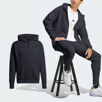 adidas 外套 ZNE Premium Full-Zip 男款 黑 吸汗 寬版 連帽外套 運動 愛迪達 IN5089