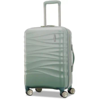American Tourister Cascade Hardside Expandable Luggage Wheels, Sage Green, 20-Inch Spinner Beautifully designed ABS shell with