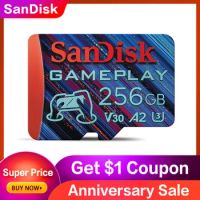 Sandisk Micro SD Card GamePlay 128GB 256GB Read Speed Up To 190MB/s A2 UHS-I U3 V30 Game Play Memory Card For 4K ULTRA HD