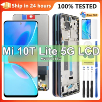 6.67'' LCD Mi 10T Lite 5G Screen Replacement, for Xiaomi Mi 10T Lite 5G M2007J17G LCD Display Touch Screen Digitizer with Frame
