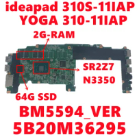 FRU:5B20M36358 BM5594 Mainboard For Lenovo IdeaPad 310S-11IAP Yoga 310-11IAP Laptop Motherboard With N3350 2GB-RAM 64G 100% Test
