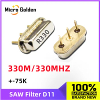 (5pcs) R330 R330M 330M 330MHZ D11 SAW Filter Sound Meter Resonator Remote Control RF Crystal Oscillator 3PIN DIP3 +-75K