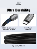 สายชาร์จ Clynk Thunderbolt Cable 1.8 M. PD100W Data Transfer 40Gbps รองรับภาพ 8K สีดำ