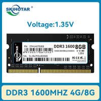 SKIHOTAR DDR3 SoDimm Ram โมดูลหน่วยความจำโน๊ตบุ๊ค DDR3 4GB 8GB 1333MHZ 1600MHZ PC4 Memoria RAMS