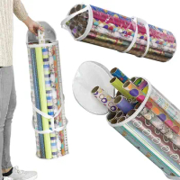 100cm Transparent Underbed Easy Carry Handles Christmas Wrapping Paper Storage Bag PVC Bag Birthday Gift Wrap Organiser