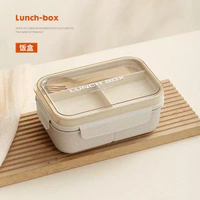小麥秸稈學生飯盒可進微波爐便攜帶飯餐盒可加熱上班族便當盒餐具
