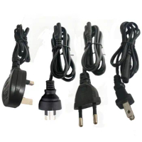 US EU UK AU Plug AC Power Supply Adapter Cord Cable Lead 3-Prong for Dell Desktop PC Monitor HP Epson Printer LG TV Projector