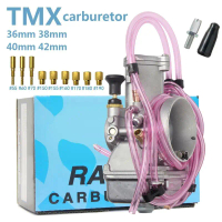 คาร์บูเรเตอร์, TMX, PWK, PWM, 38MM, สไลด์แบนรัศมี, สำหรับ KTM250, CR250, TRX250R, 250, ปี 2001, 2002