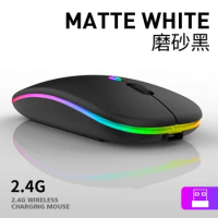 LED Wireless Mouse USB Rechargeable Bluetooth-compatible RGB Mouse Silent Ergonomic Mouse with Backlight for Laptop PC Ipad