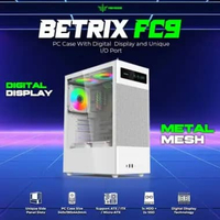 NYK Nemesis Betrix FC9 FC-9 Casing Gaming Case ATX M-ATX M-ITX PC Desktop with LCD Digital Display W