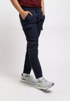 FOREST Forest Easy Cotton Cargo Stretchable Slim Fit Long Pants Men - 10750-33Navy