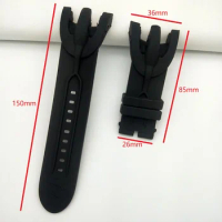 36mm Diving Silicone Rubber Watchband Black Men's Wristband Watch Bracelet Replacement Strap for Invicta Sport Watch Accessories