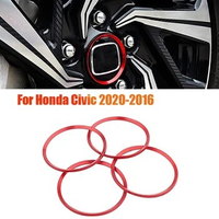 4 Pcs Wheel Center Caps Hubs Rings Trim Hub Center Cover For Honda Civic 2020-2016 Rims Center Cover Decoration Aluminum Alloy