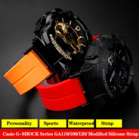 Modified Resin Silicone Rubber Sports Bracelet for Casio G-SHOCK Series GA110/100/120/700/710 GA-110 Magnetic Buckle Watch Strap