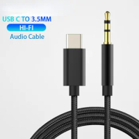 Usb Type C To 3.5mm Aux Audio Cable Headset Speaker Headphone Jack Adapter Car Aux for Samsung S20 Plus Note 20 S21 Ultra Tab S7