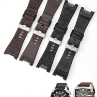 For Diesel Watch Band Men's Dz4246 Dz1273 Dz1216 Waterproof Comfortable Soft Genuine Leather Concave Interface Accessories