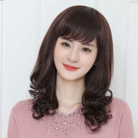女仕整頂真髮 媽媽髮/氣質熟女 高仿真頭皮 抗菌內網 真髮可染燙 短捲髮 短髮【MR141】