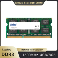 Netac Original DDR3 Ram Laptop DDR3L 8GB 4GB 1600Mhz SO-DIMM PC3-12800 Notebook 1.35V ddr 3 RAMs Wholesale