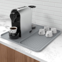 Silicone Coffee Mat24x16 Coffee Bar Mat with Detachable Dish Drying Mat for Kitchen CountertopsCoffe