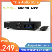 SMSL AO200 MK2 Digital Amplifier MA5332MS AMP Chip Bluetooth5.0 Subwoofer2.1 NJW1194 Volume Balanced Input USB Decoding Speaker