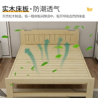 折疊床單人床1米2雙人1.5米午休午睡家用簡易硬板出租房實木小床