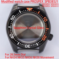 42mm Modified Seiko PROSPEX SPB385J1 Mod Watch Cases Stainless Steel Sapphire Crystal Glass For Seiko NH34 NH35 NH36 38 Movement