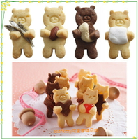 asdfkitty*貝印 COOKPAD餅乾壓模型-長手臂親子熊-抱堅果.鳳梨酥.壓起司-日本製