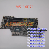 Original MS-16P71 Mainboard For MSI MS-16P7 GL63 Laptop Motherboard I7/8th 9th GTX1650 GTX1660 RTX2060 RTX2070 Tested