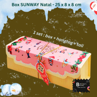 Box Kotak Nastar Taiwan sunway edisi Natal 25x8x8 cm