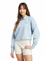 เสื้อวอร์มผู้หญิง คอโปโล ผ้าเฟรนช์เทอร์รีย์ All SZN รุ่น IY6793 สี Wonder Blue